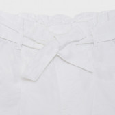 Pantaloni din bumbac cu talie înaltă, albi Mayoral 236208 3