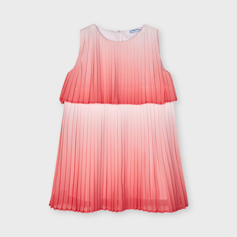 Rochie cu tăieturi plisate, roz  236215