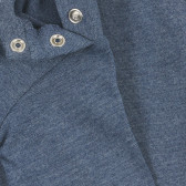Bluză din bumbac de culoare albastră, cu mâneci lungi și inscripție pentru bebeluși Chicco 236265 3