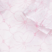 Bluză din bumbac fără mâneci, cu broderie florală pentru bebeluș, albă Benetton 236396 2