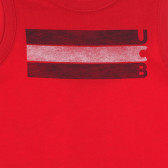 Tricou de bumbac cu sigla mărcii pentru bebeluși, roșu Benetton 236444 2