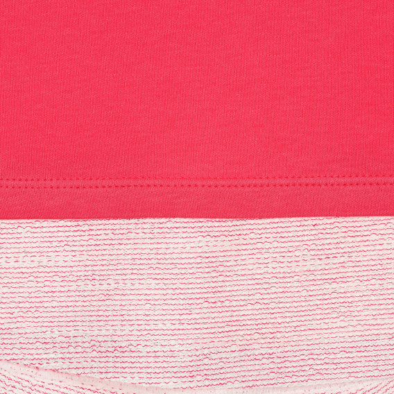 Bluză din bumbac cu accente roz deschis, roz Benetton 236495 2