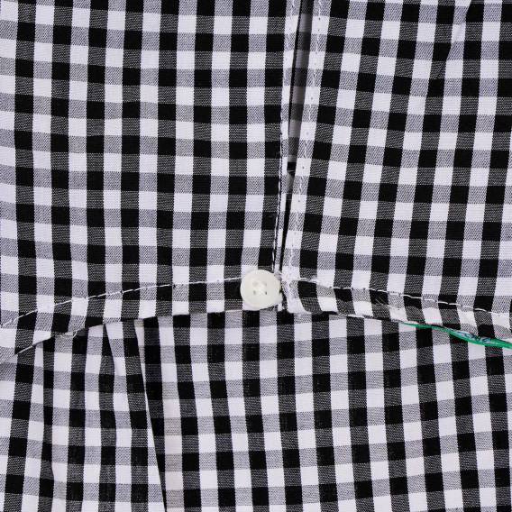 Bluză din bumbac fără mâneci în pătrățele albe și negre Benetton 236516 3