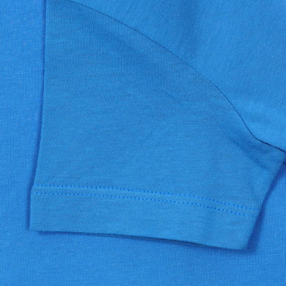 Tricou din bumbac cu sigla mărcii pentru bebeluși, albastru Benetton 236537 4