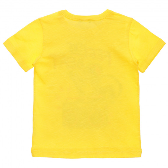 Tricou din bumbac cu imprimeu grafic pentru bebeluși, în galben Benetton 236628 2