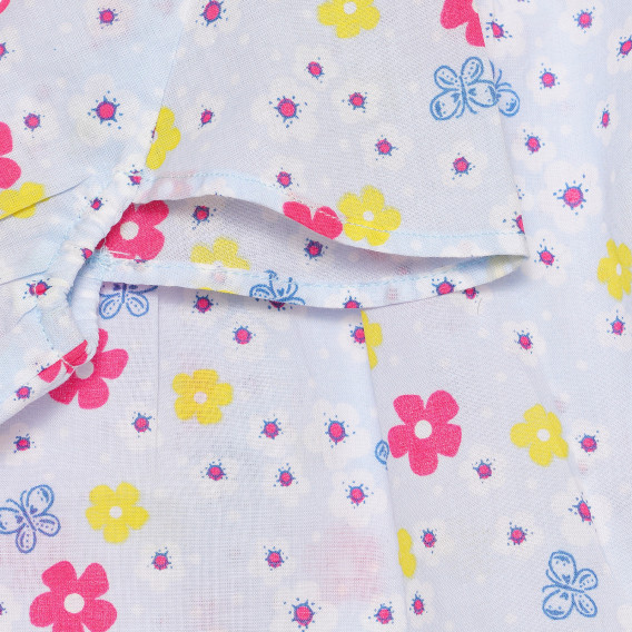 Bluză din bumbac cu imprimeu floral pentru bebeluși, albastru deschis Benetton 236640 2