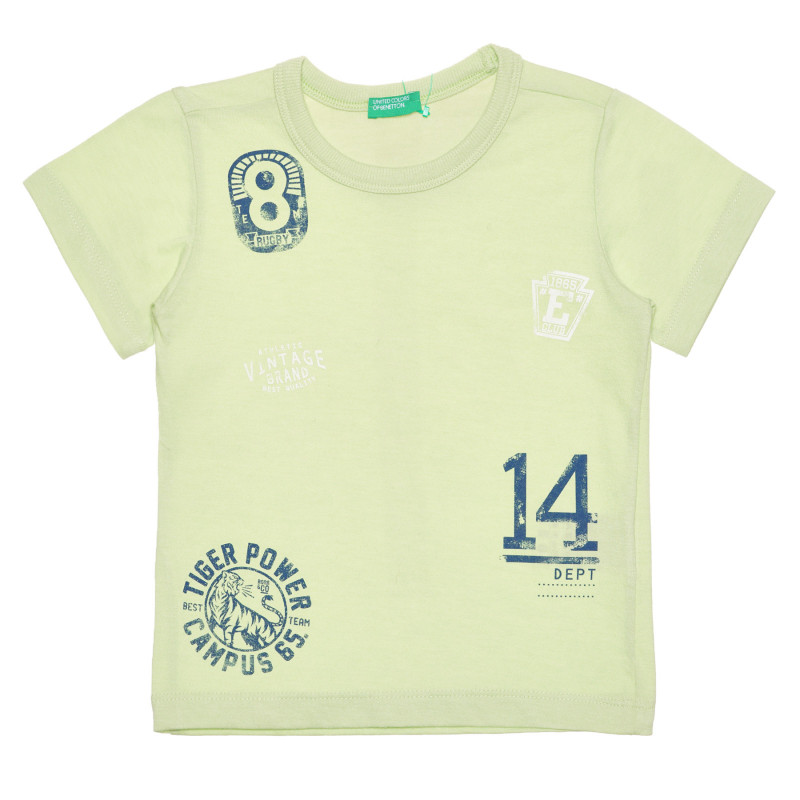 Tricou cu imprimeu pentru bebeluși, verde deschis  236643