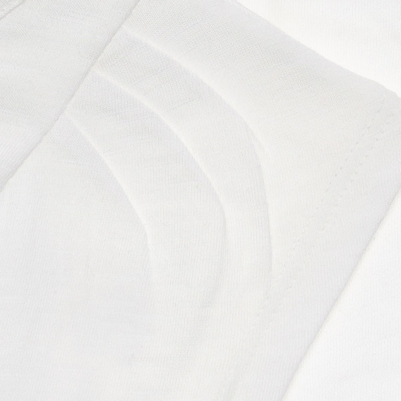 Tricou din bumbac cu mâneci scurte pentru bebeluși, albă Benetton 236665 3