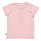 Tricou din bumbac cu imprimeu iepuraș, roz Benetton 236705 3