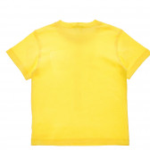 Tricou din bumbac cu sigla mărcii, de culoare galbenă Benetton 236713 3