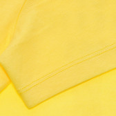 Tricou din bumbac cu sigla mărcii, de culoare galbenă Benetton 236714 4