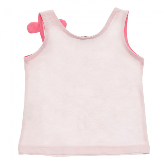Maieu din bumbac cu imprimeu pentru bebeluși, roz Benetton 236808 4