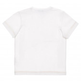 Tricou din bumbac cu imprimeu grafic pentru bebeluși de culoare albă Benetton 236840 4