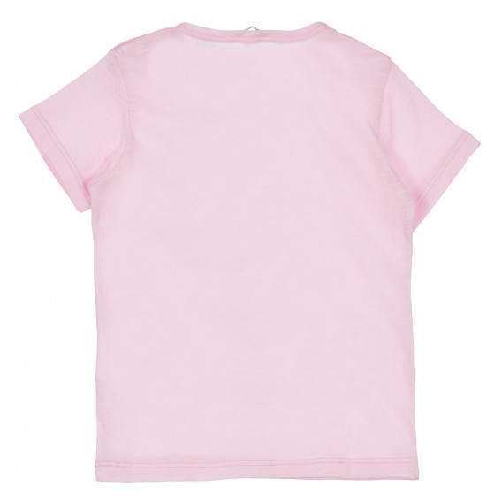 Tricou din bumbac cu imprimeu de înghețată pentru bebeluși, roz deschis Benetton 236963 4