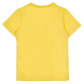 Tricou din bumbac cu imprimeu grafic pentru un bebeluș în galben Benetton 237003 4