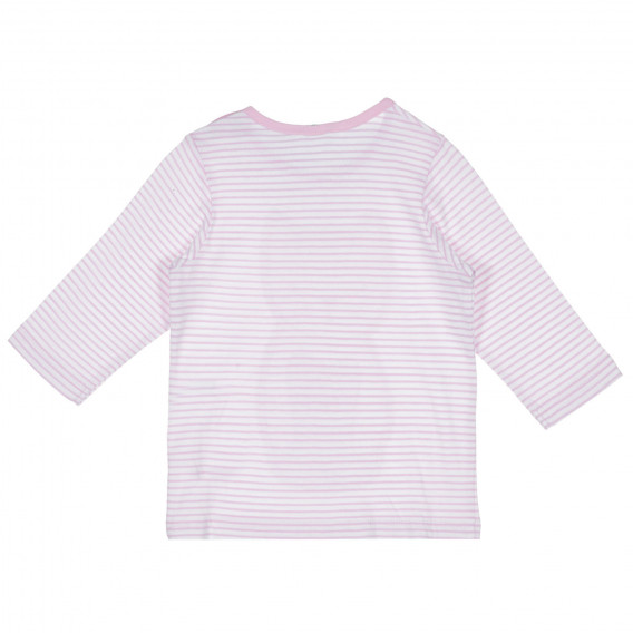 Set de bumbac cu pantaloni și bluză cu mâneci lungi pentru bebeluși, roz Benetton 237062 4
