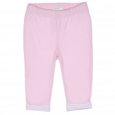 Set de bumbac cu pantaloni și bluză cu mâneci lungi pentru bebeluși, roz Benetton 237063 5