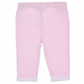 Set de bumbac cu pantaloni și bluză cu mâneci lungi pentru bebeluși, roz Benetton 237064 6