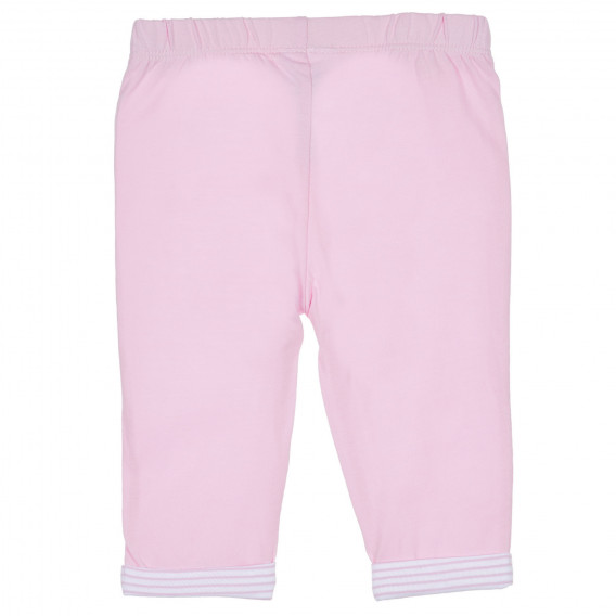 Set de bumbac cu pantaloni și bluză cu mâneci lungi pentru bebeluși, roz Benetton 237064 6