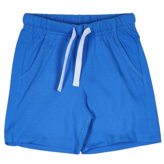 Set de pantaloni scurți și tricou din bumbac în alb și albastru Benetton 237108 6