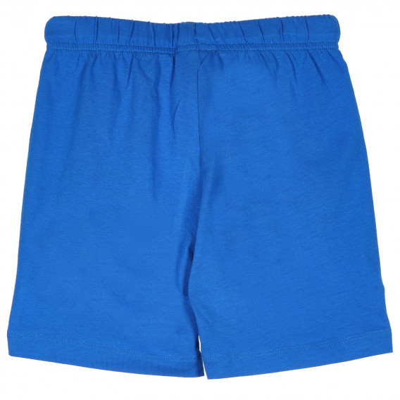 Set de pantaloni scurți și tricou din bumbac în alb și albastru Benetton 237109 7