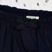Set de pantaloni scurți și tricou din bumbac pentru bebeluși, în alb și albastru Benetton 237243 4