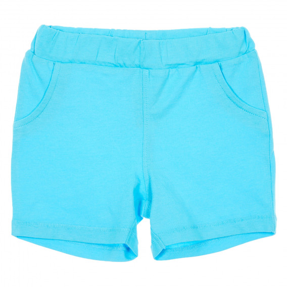 Set de bumbac cu pantaloni scurți și tricou pentru bebeluși, în gri și albastru Benetton 237267 5