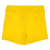 Set de bumbac cu tricou și pantaloni scurți în alb și galben Benetton 237284 6