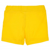 Set de bumbac cu tricou și pantaloni scurți în alb și galben Benetton 237285 7