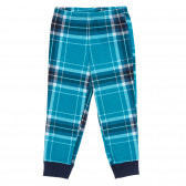 Pijamale din bumbac din două piese, cu mâneci lungi în gri și albastru Benetton 237351 6