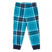 Pijamale din bumbac din două piese, cu mâneci lungi în gri și albastru Benetton 237352 7