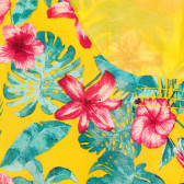 Rochie din bumbac cu imprimeu floral, galben Benetton 237359 3