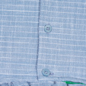 Rochie din bumbac fără mâneci cu dungi albe și albastre Benetton 237363 3