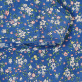Rochie din bumbac fără mâneci, cu imprimeu floral, albastru închis Sisley 237375 3