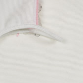 Maieu din bumbac cu bretele subțiri în dungi alb-roz Benetton 237469 3