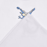 Tricou de bumbac cu imprimeu, în alb Benetton 237492 3