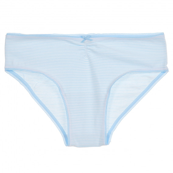 Bikini din bumbac în dungi albe și albastre Benetton 237512 