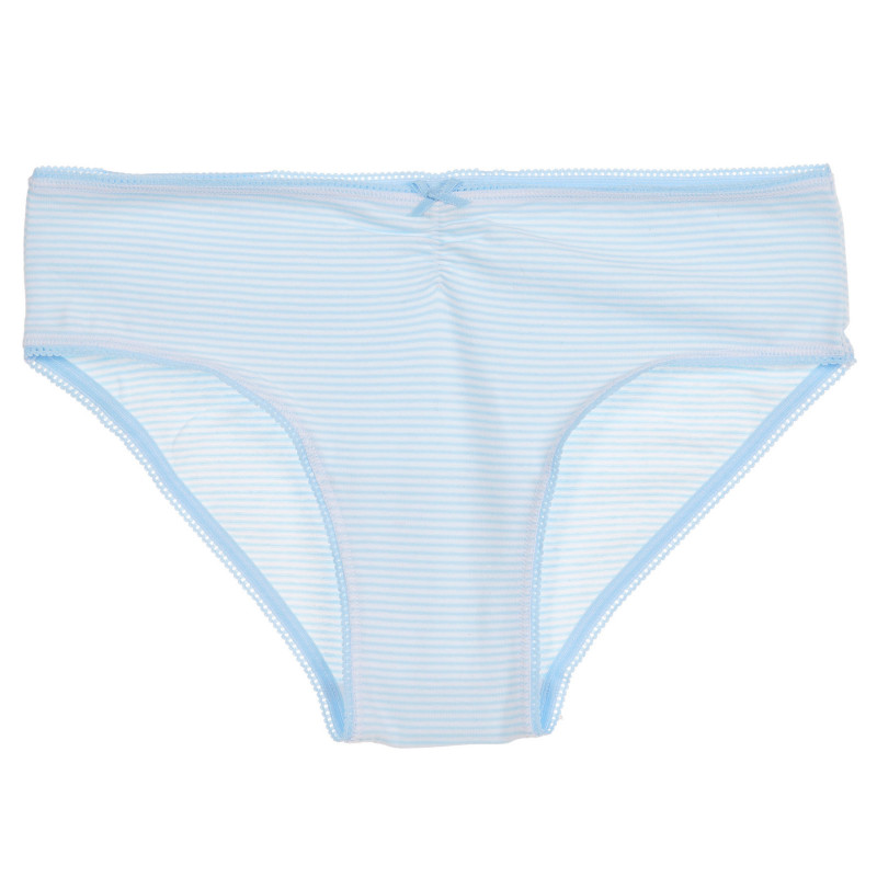 Bikini din bumbac în dungi albe și albastre  237512