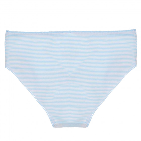 Bikini din bumbac în dungi albe și albastre Benetton 237514 3