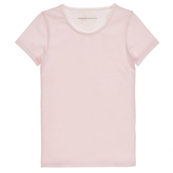 Set de tricouri din bumbac în alb și roz Benetton 237557 2