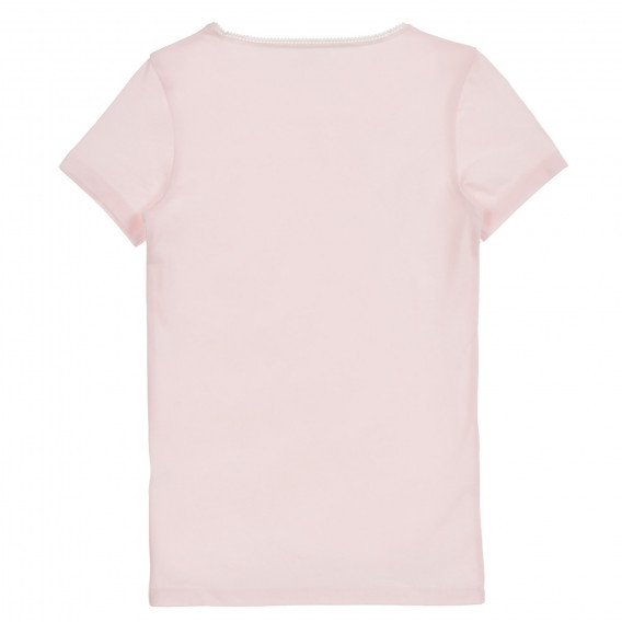 Set de tricouri din bumbac în alb și roz Benetton 237569 4