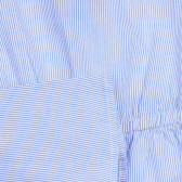Rochie din bumbac fără mâneci, cu dungi albe și albastre Benetton 237582 3