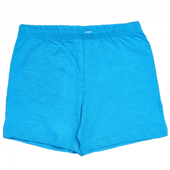 Set maieu și pantaloni scurți din bumbac, alb și albastru Benetton 237626 13