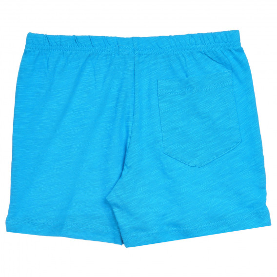 Set maieu și pantaloni scurți din bumbac, alb și albastru Benetton 237627 14