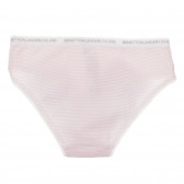 Set de două perechi de bikini din bumbac, în alb și roz Benetton 237692 3