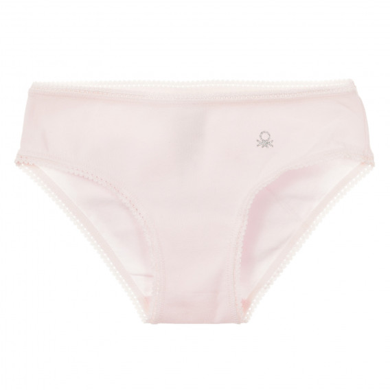Set de doi bikini din bumbac în alb și roz Benetton 237721 2