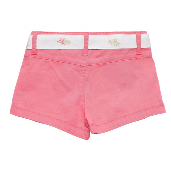Pantaloni scurți din bumbac cu curea pentru bebeluși, roz Benetton 237781 4