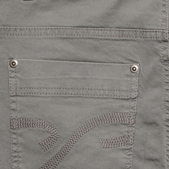 Pantaloni din bumbac, gri Sisley 237822 3