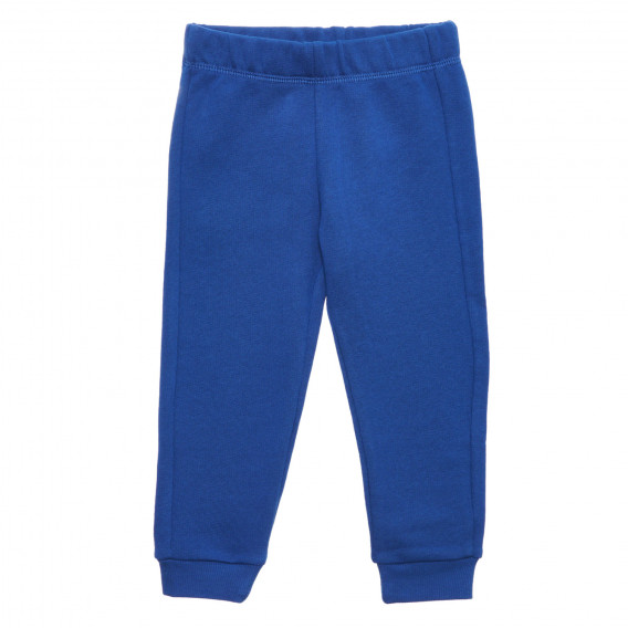 Set de bluză din bumbac cu mâneci lungi și pantaloni pentru bebeluși, albastru Benetton 237901 5