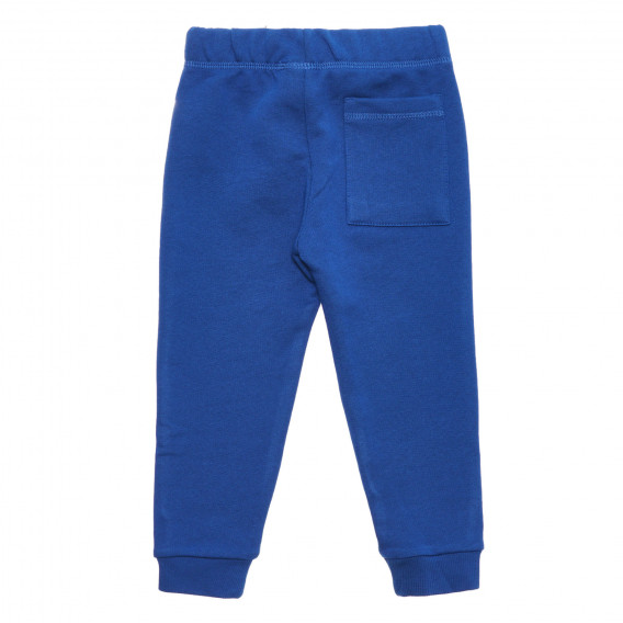 Set de bluză din bumbac cu mâneci lungi și pantaloni pentru bebeluși, albastru Benetton 237902 6